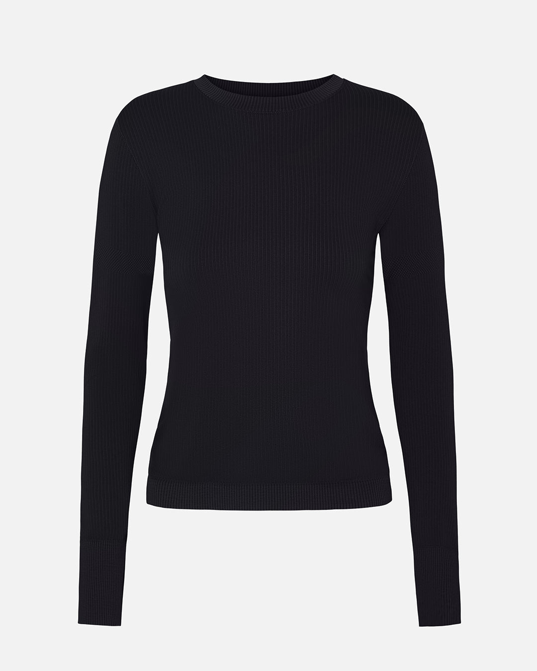 Black long-sleeve shirt on a light gray background #color_onyx