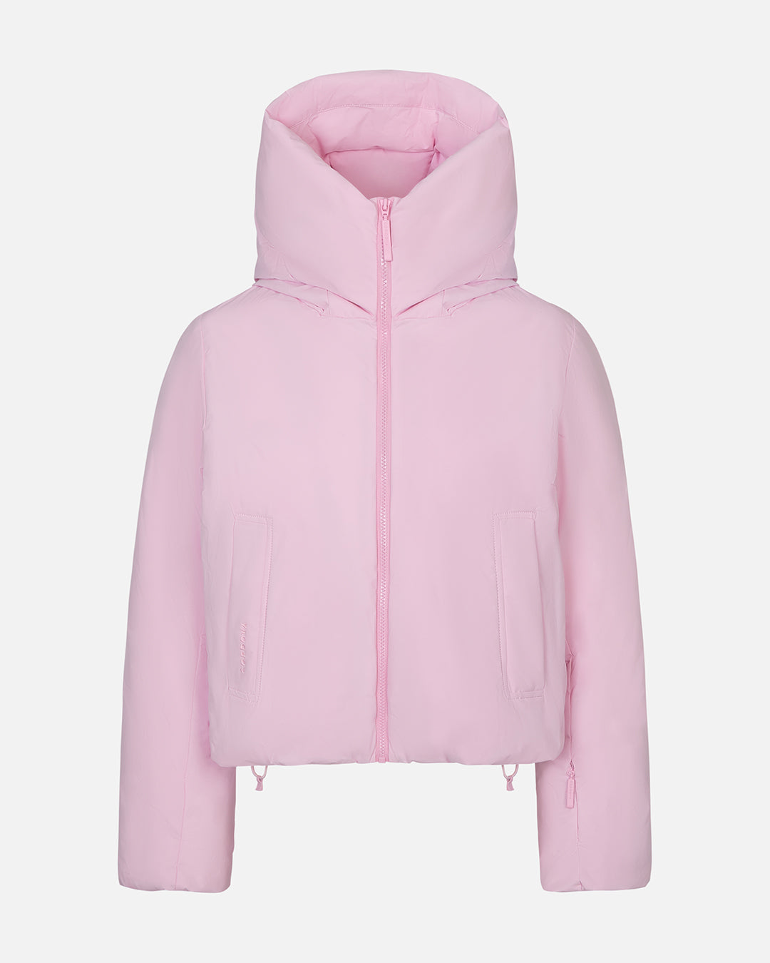 Pink jacket with a hood on a white background #color_peony