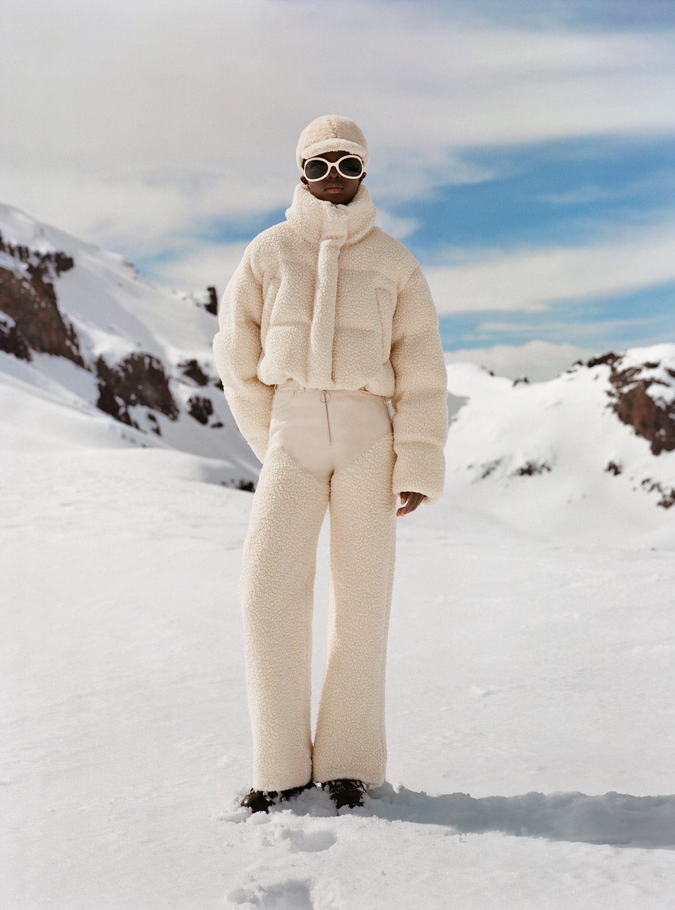 Tuta belted paneled ski suit