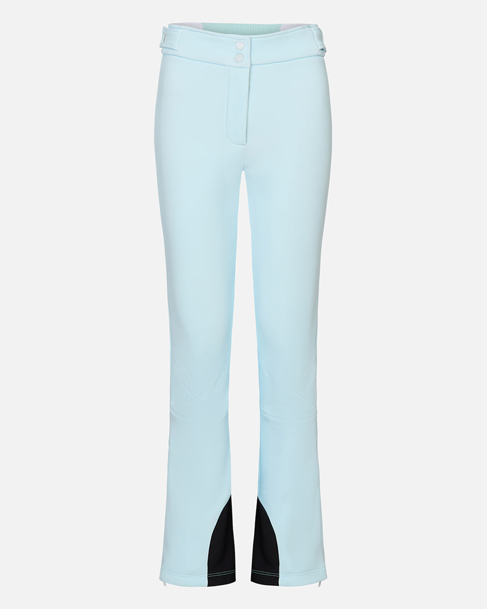 Ghost shot of a 4-way stretch ski pant in iceberg blue. #color_iceberg