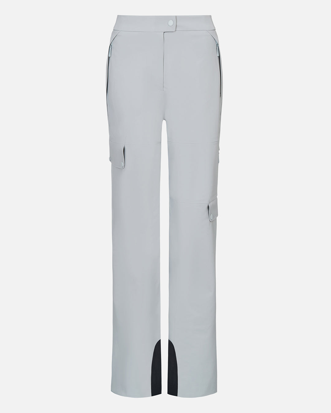 Light gray blue pants with black accents on a white background #color_smoke